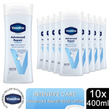 Vaseline Advanced Repair Fragrance Free Body Lotion 400ml, 10 Pack