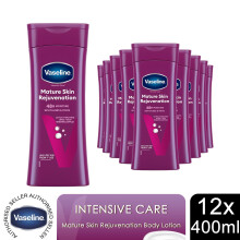 Vaseline Body Lotion Mature Skin Rejuvenation Intensive Care 400ml, 12 Pack