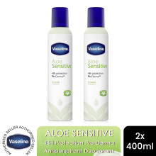 Vaseline Anti-Perspirant Deodorant Spray Aloe Sensitive Women 250ml, 2 Pack