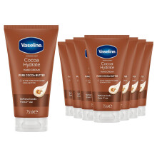Vaseline Hand Cream Intensive Care Pure Cocoa Butter Cocoa Hydrate 75ml, 8 Pack