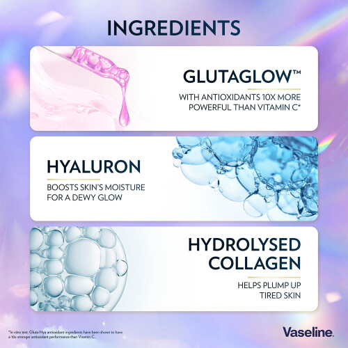 Vaseline Vaseline Serum Burst Lotion Gluta-Hya Overnight Radiance 200ml, 6 Pack 1