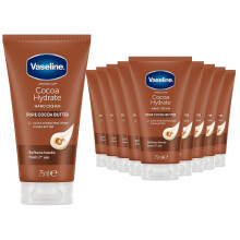 Vaseline Hand Cream Intensive Care Pure Cocoa Butter Cocoa Hydrate 75ml, 12 Pack