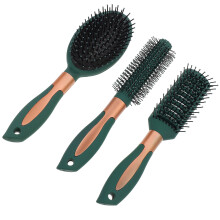 3St Ontklittende Haarborstel Set Met Massage Borstels Groen