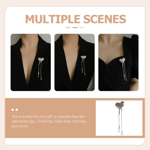 1Alloy Broche Met Ketting Elegant Dames Sieraden 2