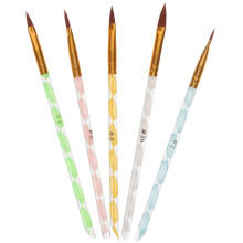 5St Nail Polish Tool Set Met Spade Eind En Nylon Kwasten in Assorti