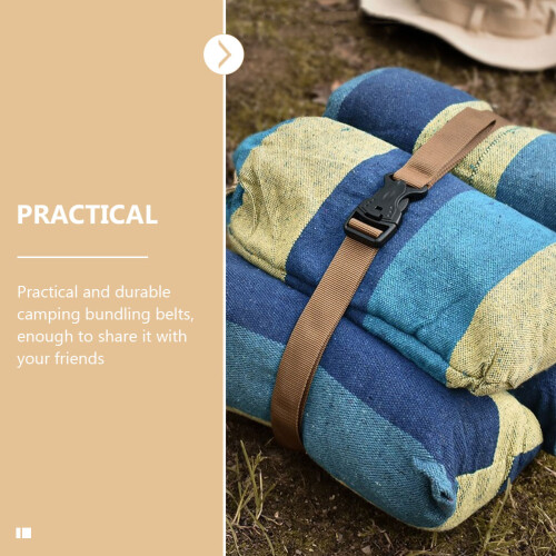 2St Draagbare Bagage Spanbanden, Khaki, Outdoor En 2