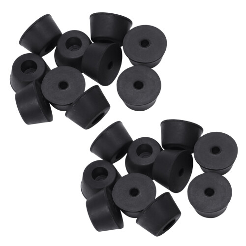 20 Pcs 21 x 12 mm Conical Recessed Foot Feet Rubber Buffer Material: Rubber