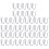 50Pcs Curtain Drapery Pin Hooks - Silvery 1