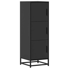 (black) vidaXL Highboard Sonoma Oak 35.5x35x106.5 cm Engineered Wood and Metal