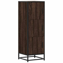 (brown oak) vidaXL Highboard Sonoma Oak 35.5x35x106.5 cm Engineered Wood and Metal