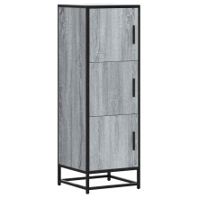 (grey sonoma) vidaXL Highboard Sonoma Oak 35.5x35x106.5 cm Engineered Wood and Metal