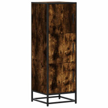 (smoked oak) vidaXL Highboard Sonoma Oak 35.5x35x106.5 cm Engineered Wood and Metal