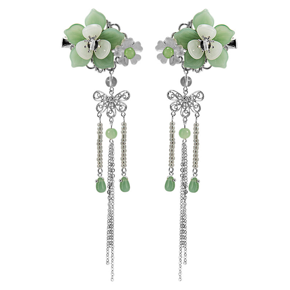 Roc-Electron Elegant Tassel Hair Clips For Thick Hair