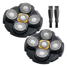 2PCS Shaver Replacement Heads for Titanium Shaver, 2 Cleaning Brush
