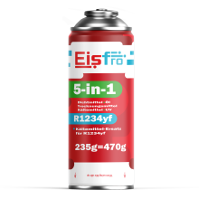 Eisfro 5in1 Refrigerante R1234yf XL Clima Auto 235g | Olio, Sigillante, Tracciante UV e Essiccante