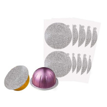 Aluminum Foil Lids for Vertuo Reusable Pods: 100 PCS Foil Seal Cover for Refill Espresso Coffee Pods
