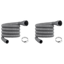 2X Drain Hose Extension Set Universal Washing Machine Hose 6.5Ft, Include Drain Hoses Hose Clamps
