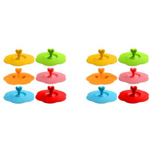 Silicone Glass Cup Covers,12Pcs Silicone Cup Lids Reusable Anti-Dust Cup Covers Cute Coffee Tea Mug Cover for Drinks