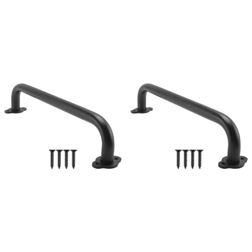 2pcs 10 Inch Metal Industrial Pipe Wall Handrail - Pipe Barn Door Pull Handle, Staircase Steps Handrail