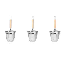3X Noodle Strainer Stainless Steel Noodle Basket Multifunction Serving Basket Kitchen Strainer Drainer Kitchen Utensil