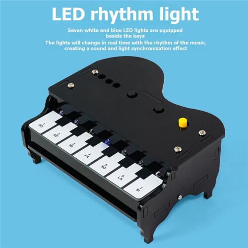 Electronic Piano DIY Kit Circuit Board Soldering Practice Graphical Programming Learning Assembly Kit with Downloader