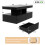 (104cm, Black) Modern LED Coffee Table, 2 Large Pull-Out Storage Drawers, Sofa Side Table 8