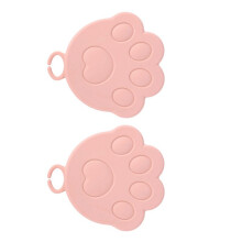 2 Stück Silikon-Dichtungsdeckel für Tiernahrungsdosen-Rosa