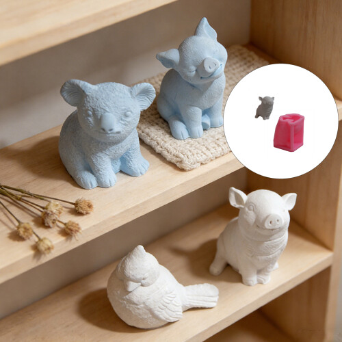 DIY Tier Silikonform Set Schwein Koala Vogel Designs für-B 2
