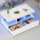 (104cm, White) Modern LED Coffee Table, 2 Large Pull-Out Storage Drawers, Sofa Side Table 3
