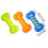 3 Stück Gummi-Hundespielzeugknochen mit quietschender 3