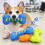 3 Stück Gummi-Hundespielzeugknochen mit quietschender 6