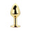 Toosh Gold Metal Butt Plug Medium Pink Stone 1