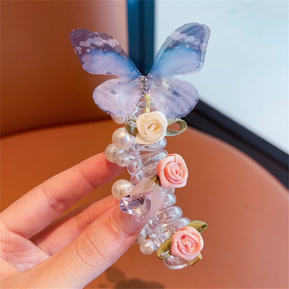 Phui-Pet-Supplies (1) Colorful Butterfly Hair Ties For Thick Hair