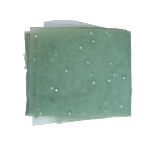 Pearls Beaded Table Runner Seasonal Table-Light Green