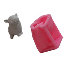 Fun Animal Silicone Mould Pig Koala Bird Great For DIY Gift-A