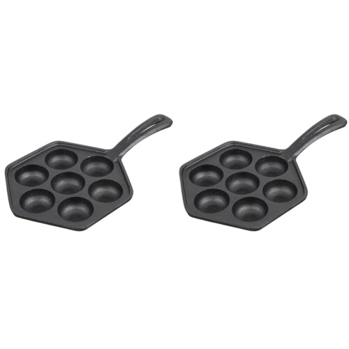 2X Antiadherente Relleno de Hierro Fundido Stuffedpancake Sartén