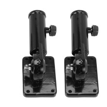 3set 2in 1 Multifunctional Adjustable Flagpole Bracket Heavy Duty Aluminum All Weather Wind Resistant(Black)