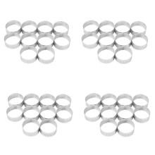 40 Pack 5cm Stainless Steel Tart Ring, Heat-Resistant Perforated Cake Mousse Ring, Round Ring Baking Doughnut Tools