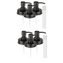 Seifen Spender Deckel, Rostfreie Pumpe und Deckel Ersatz für Einmach Gläser Oder Andere DIY Lotion Seifen Spender, 6 Pack