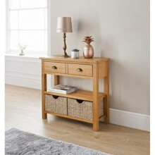 Large Wiltshire Oak Console Table