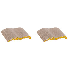 2X Cat Scratcher Cardboard Cat Scratch Pad with Premium Scratch Textures Design Durable Cat Scratching Pad