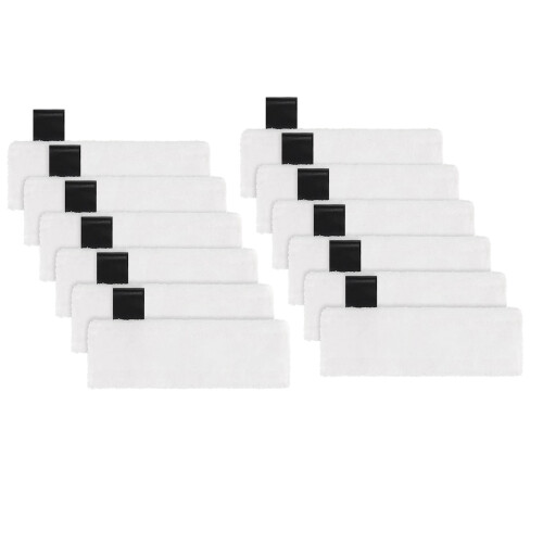 12 Pack Microfiber Mop Cloths Compatible with  EasyFix SC2, SC3, SC4, SC5 Steam Cleaners