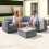 Charles Bentley Charles Bentley Rattan Corner Sofa & Coffee Table - Grey 11
