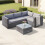 Charles Bentley Charles Bentley Rattan Corner Sofa & Coffee Table - Grey 5