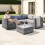 Charles Bentley Charles Bentley Rattan Corner Sofa & Coffee Table - Grey 8