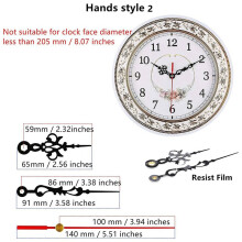 DIY Quarz Pendel Uhr Bewegungs Mechanismus mit 4 Paaren Zeigern Wand Quarz Uhr Reparatur Werkzeug Teile Austausch