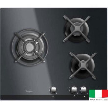 Gas-Kochfeld - WHIRLPOOL AKT404NB - 3 Kochzonen - 6350W - B59 x T51cm - Schwarz