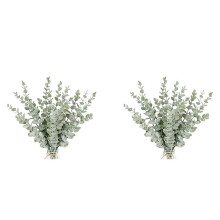 36 Pieces of Eucalyptus Stems Artificial Eucalyptus Leaf Stems True Gray Green Touch Leaf Branches