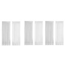 6X Cortinas Transparentes Blancas de Ventana 84 Pulgadas de Largo 2 Paneles Cortinas Blancas Transparentes Cortinas Transparentes Panel Básico de