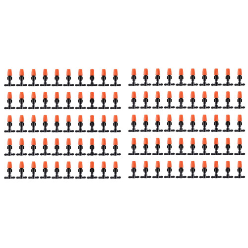 120 Pcs Micro-Spray Adjustable Flow Irrigation Drippers, Garden Adjustable Sprinkler Drip Irrigation Misting Drip Kit